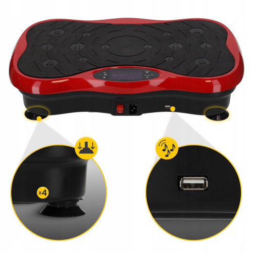 Вибрационная платформа  4FIZJO Ultra+ Black/Red - фото №11